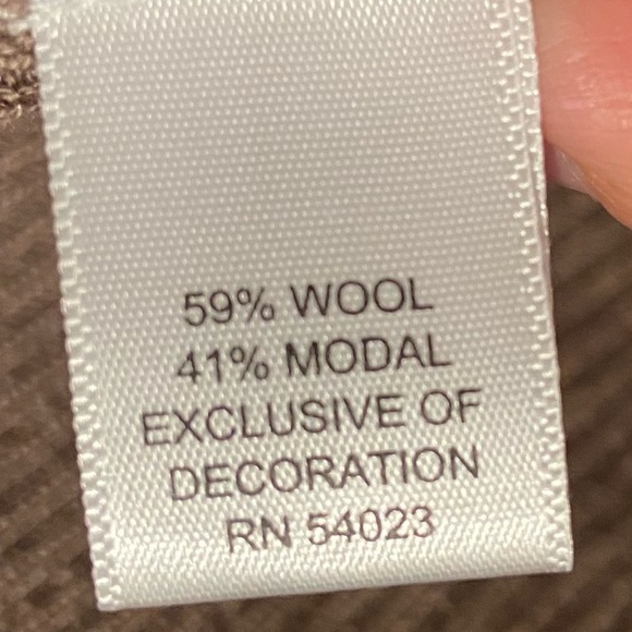 Banana Republic Brown Loose Ruffle Open Draped Cardigan size Medium - Picture 9 of 9